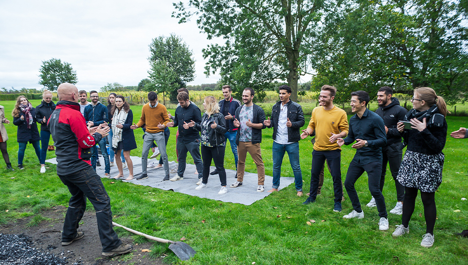 Topstarters in een groepsoefening